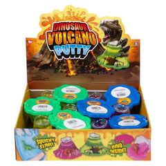 4" Volcano Dinosaur Putty 12ct