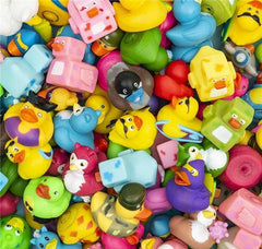 50PC ASSORTED RUBBER DUCKIES LLB Bath Toys