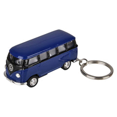 2.5" Diecast Pull Back 1962 VW Bus Keychain-Color Top