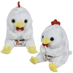 13" Belly Buddy Chicken Eat More Beef Plush