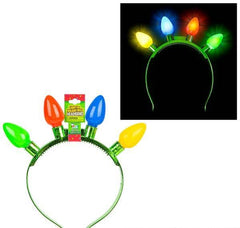 8"LIGHT-UP CHRISTMAS BULB HEADBAND LLB Light-up Toys