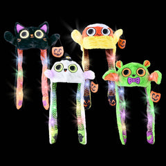 Halloween Popping Ear Light-Up Hat Assortment 4ct - LLB Toys