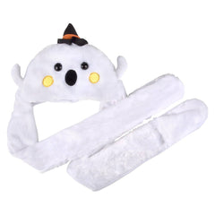 Light-Up Plush Ghost Hat Scarf