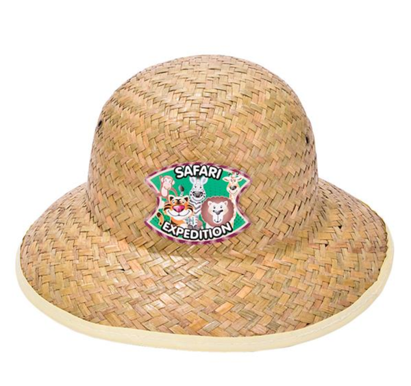 CHILD SIZE STRAW SAFARI HAT