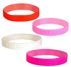 8" VALENTINE'S DAY RUBBER BRACELETS