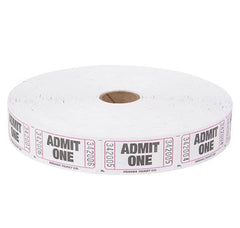 ADMIT ONE SINGLE TICKET ROLLS WHITE LLB kids toys