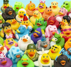 50PC ASSORTED RUBBER DUCKIES LLB Bath Toys