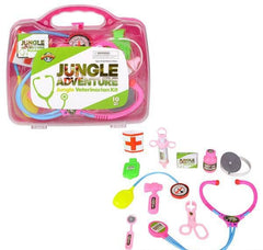 10pc PINK JUNGLE VETERINARIAN KIT LLB kids toys