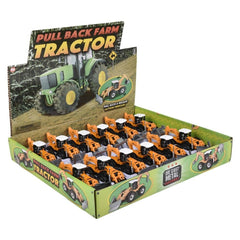 7" DIE-CAST PULL BACK FARM TRACTOR ASSORTMENT LLB Car Toys