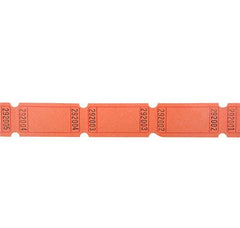 BLANK SINGLE TICKET ROLL ORANGE LLB kids toys