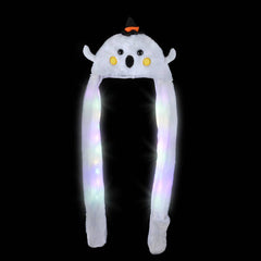 Light-Up Plush Ghost Hat Scarf