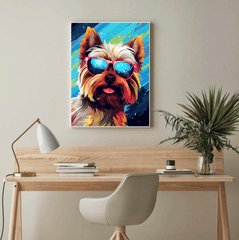 Yorkshire Terrier POP-ART Canvas Wall Art print