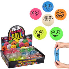 2.4" Squeezy Silly Faces Sugar Ball LLB kids toys