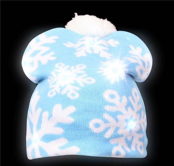 SNOWFLAKE LIGHT-UP BEANIE HAT