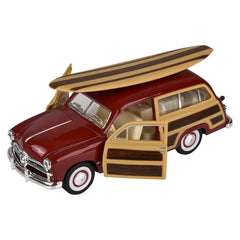 1949 Ford Woody Wagon with Surfboard - 5" Diecast Car