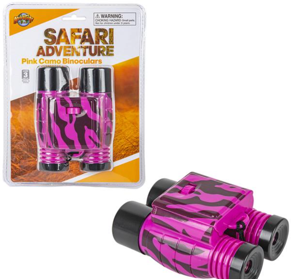 PINK ZEBRA PRINT BINOCULARS LLB kids toys