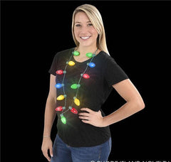 25" LIGHT-UP RETRO CHRISTMAS LIGHTS NECKLACE  Light-up Toys