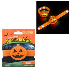 8.5" LIGHT-UP JACK-O-LANTERN SNAP BRACELET