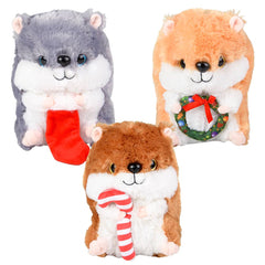 8.5"CHRISTMAS HAMSTER LLB Plush Toys