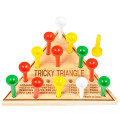 4.5" WOODEN TRIANGLE GAME LLB Board Game