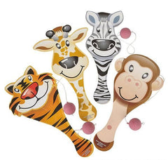 9" ZOO ANIMAL PADDLE BALL LLB kids toys