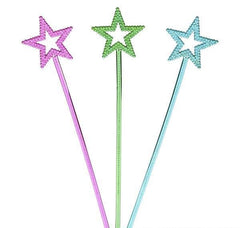 14.5" METALLIC STAR WAND LLB toy-wand kids