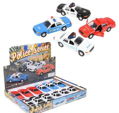 5" DIE-CAST PULL BACK PATROL CARS 12/DISPLAY LLB Car Toys