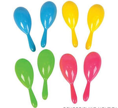 4" PLASTIC NEON MARACAS LLB kids toys