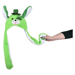 St. Patricks Day Plush Dog Popping Ear Hat Plush Toy