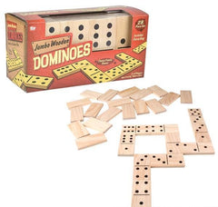 6" JUMBO WOODEN DOMINOES SET LLB kids toys