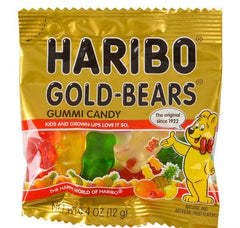 HARIBO MINI GOLD GUMMY BEAR 54PC TUB LLB candy