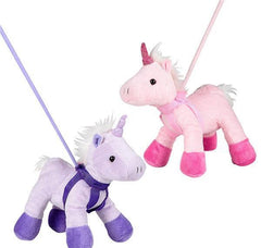 7" UNICORN WITH 27" LEASH LLB Plush Toys