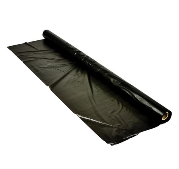 BLACK PLASTIC TABLECLOTH ROLL 100'x 40