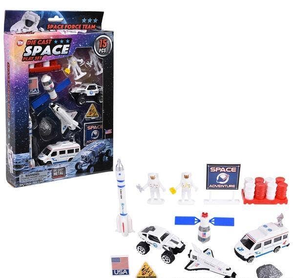 15PC DIE-CAST SPACE PLAY SET LLB Car Toys