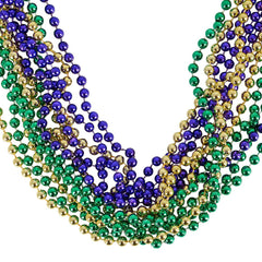 33" 7 mm PURPLE/GREEN/GOLD BEADS LLB kids Accessories