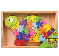 9.25" 6.25" WOODEN TURTLE LETTER PUZZLE LLB Puzzle