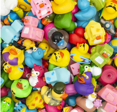 50PC ASSORTED RUBBER DUCKIES LLB Bath Toys