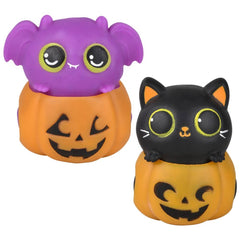 3.5" Squeezy Bead Animal Jack O Lantern 12ct LLB kids toys