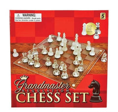 10" GLASS CHESS SET LLB kids toys