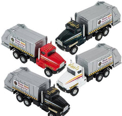 6" DIE-CAST PULL BACK GARBAGE TRUCK LLB Car Toys