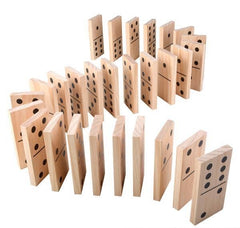 6" JUMBO WOODEN DOMINOES SET LLB kids toys