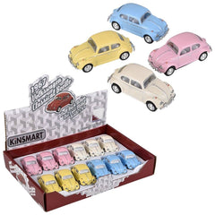 2.5" Diecast Pull Back 1967 Beetle-Pastel Colors