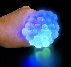 2.33" LIGHT-UP SQUEEZE MESH GRAPE BALL LLB Light-up Toys