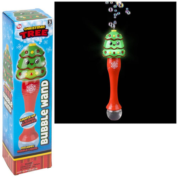 Light-Up Christmas Tree Bubble Wand 13.5