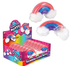 4.25" RAINBOW CLOUD PUTTY LLB Slime & Putty