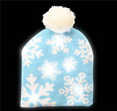 SNOWFLAKE LIGHT-UP BEANIE HAT