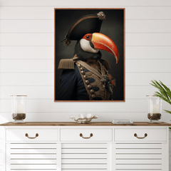 Toucan in Uniform Canvas Wall Art Print Poster