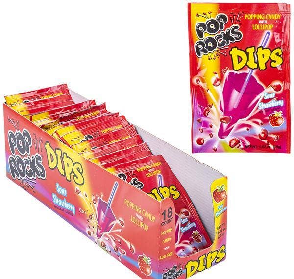 POP ROCKS DIPS SOUR STRAWBERRY LLB kids toys