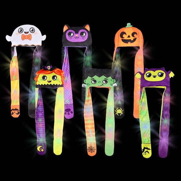 Light-Up Halloween Plush Hoodie Scarf assrt -LLB Toys