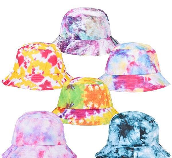 TIE DYE PRINT BUCKET HAT